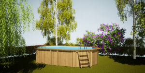 piscine bois hors sol de type azteck