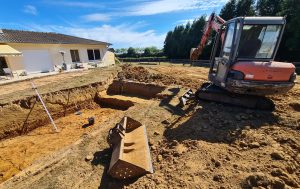 chantier de piscine enterree par aqualoma